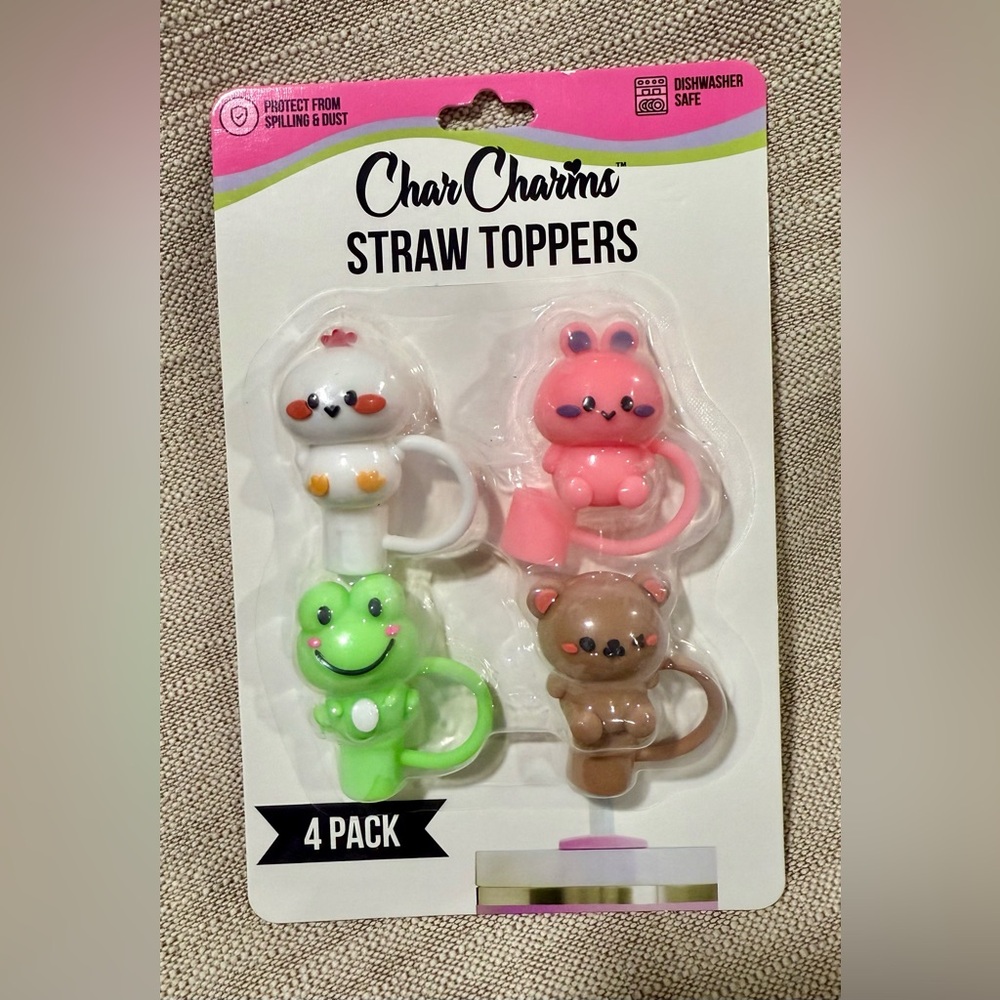 Char Charms Straw Toppers Set